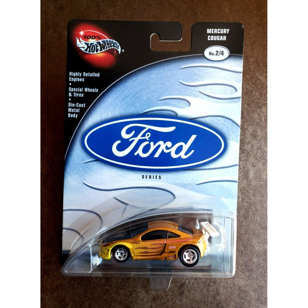 2002 Hot Wheel MERCURY CUSTOM COUGAR 100% PREFERRED FORD 2/4 1:64 GOLD VARIATION